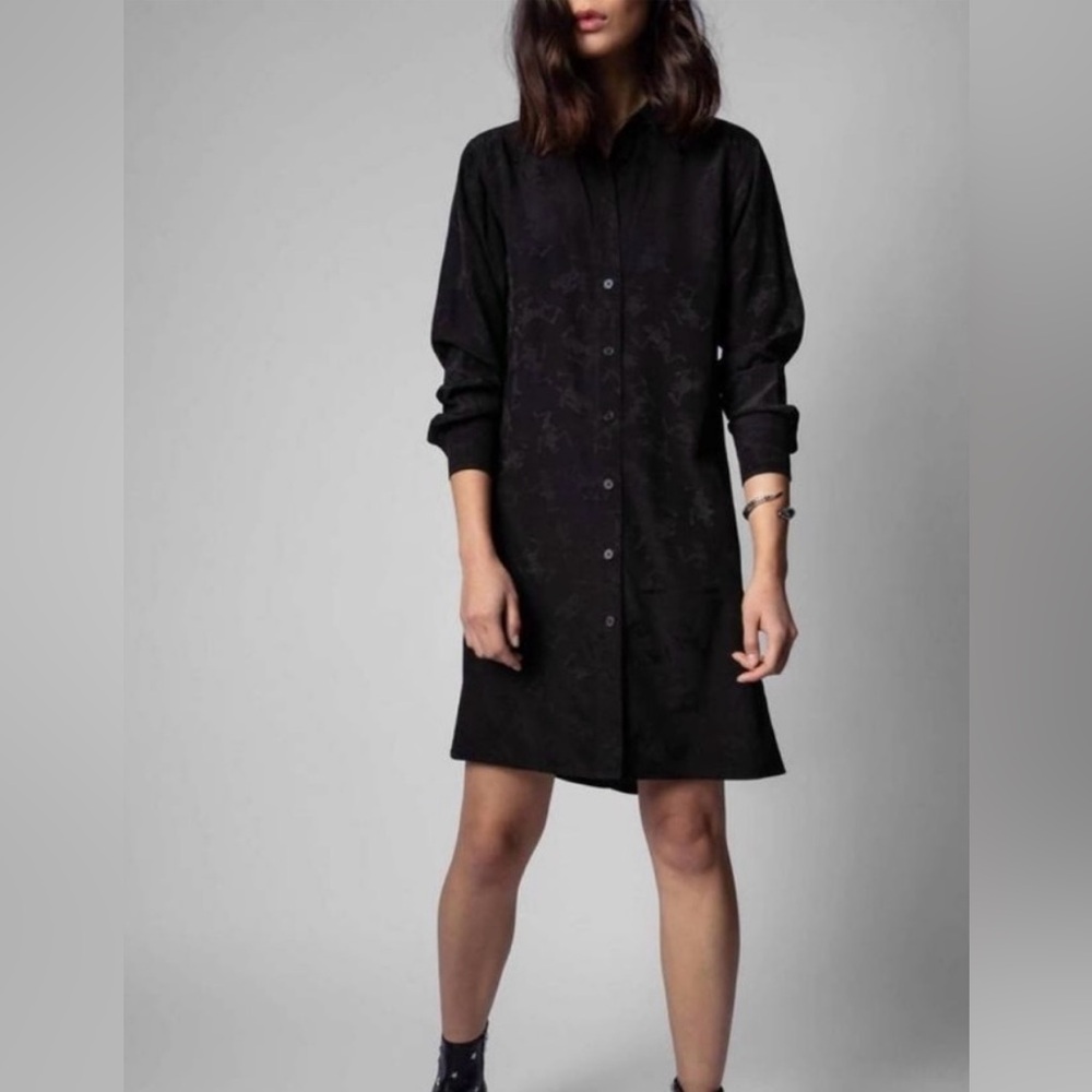 Zadig and Voltaire Rais Skeleton Shirt dress.